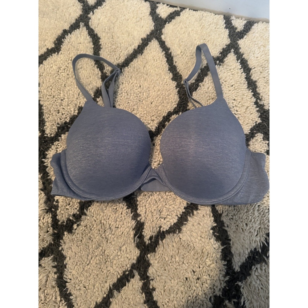 Victorias Secret Padded Perfect Coverage Bra Light Blue Underwire 34c Intimates